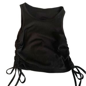 shein scrunch crop top size small